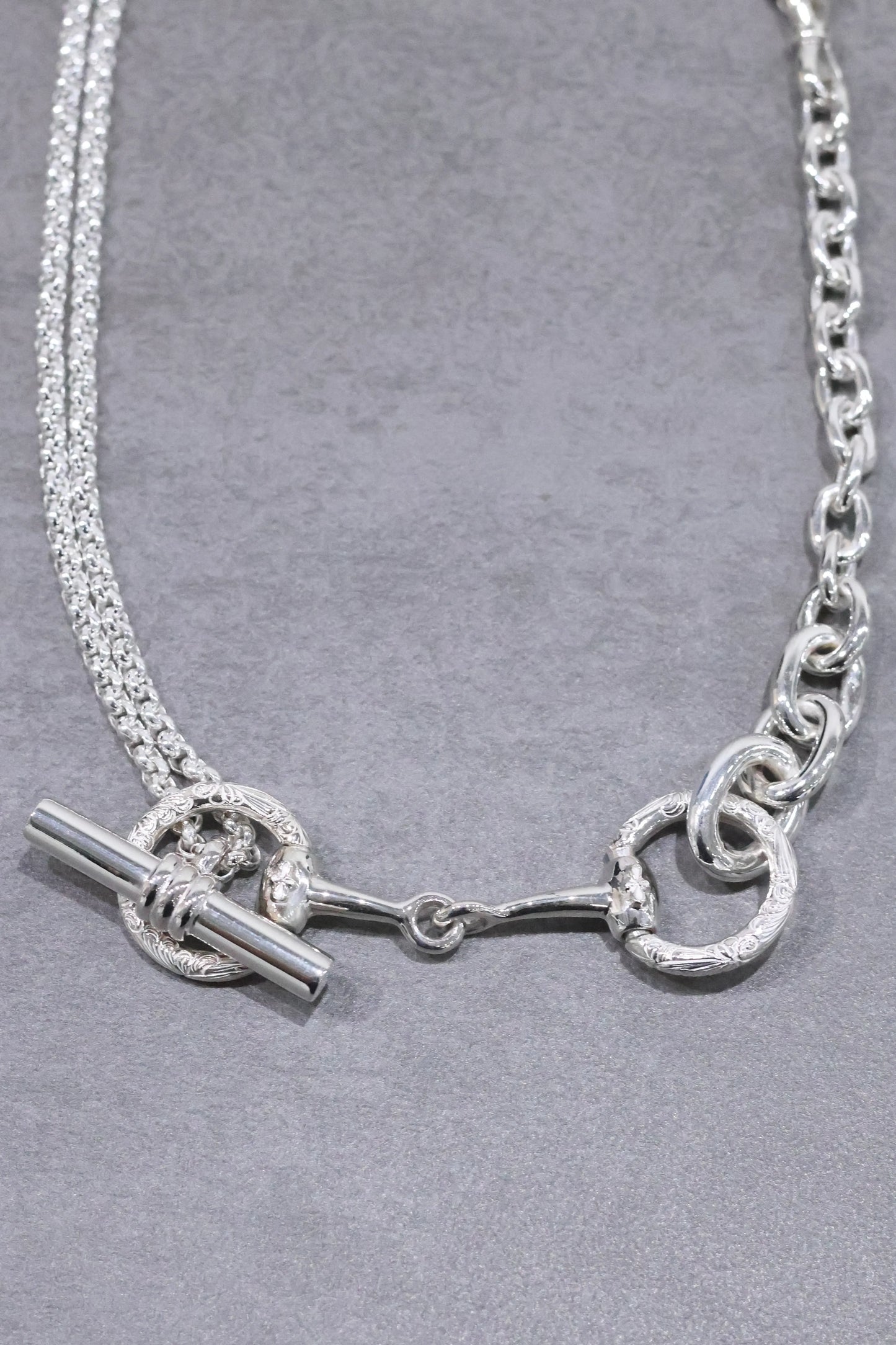 WAKAN SILVER SMITH - Horse bit 3way necklace - C-036