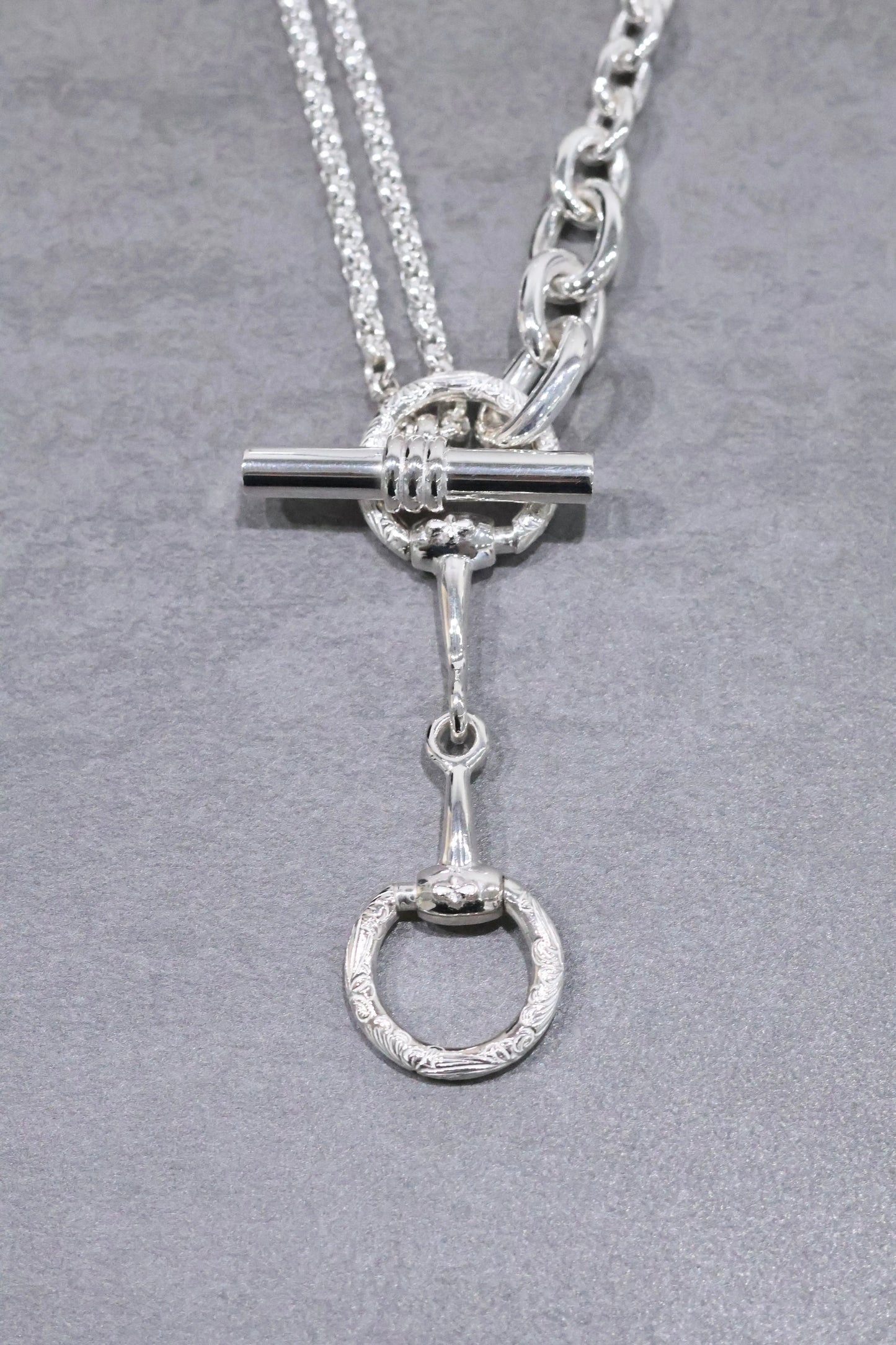 WAKAN SILVER SMITH - Horse bit 3way necklace - C-036