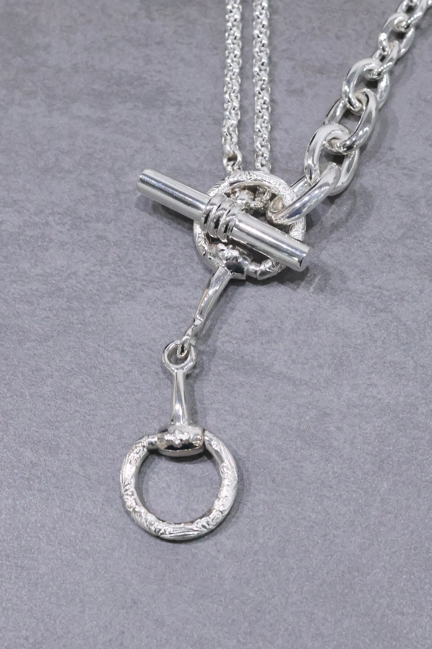 WAKAN SILVER SMITH - Horse bit 3way necklace - C-036