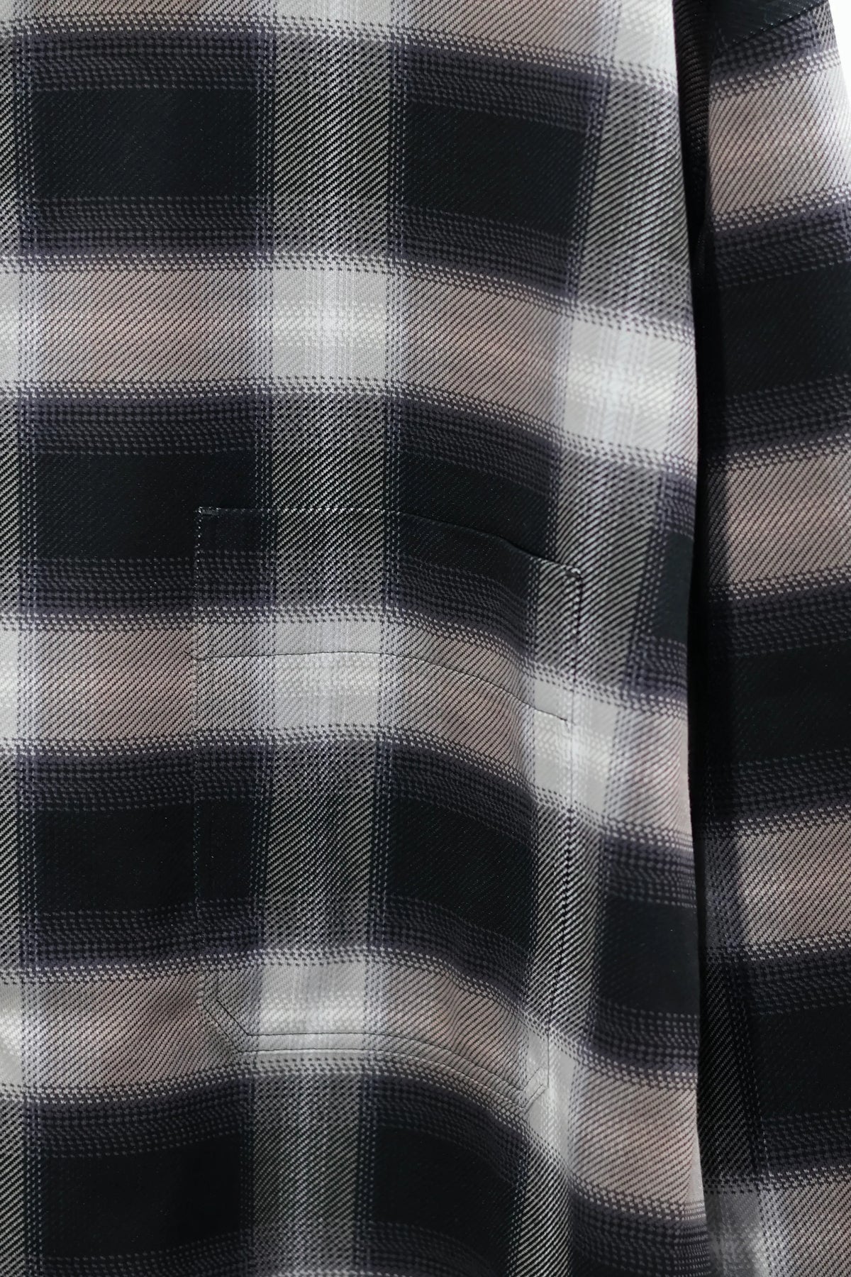 KANEMASA PHIL. - 28G Ombre Check Balise Shirt - BLACK WHITE