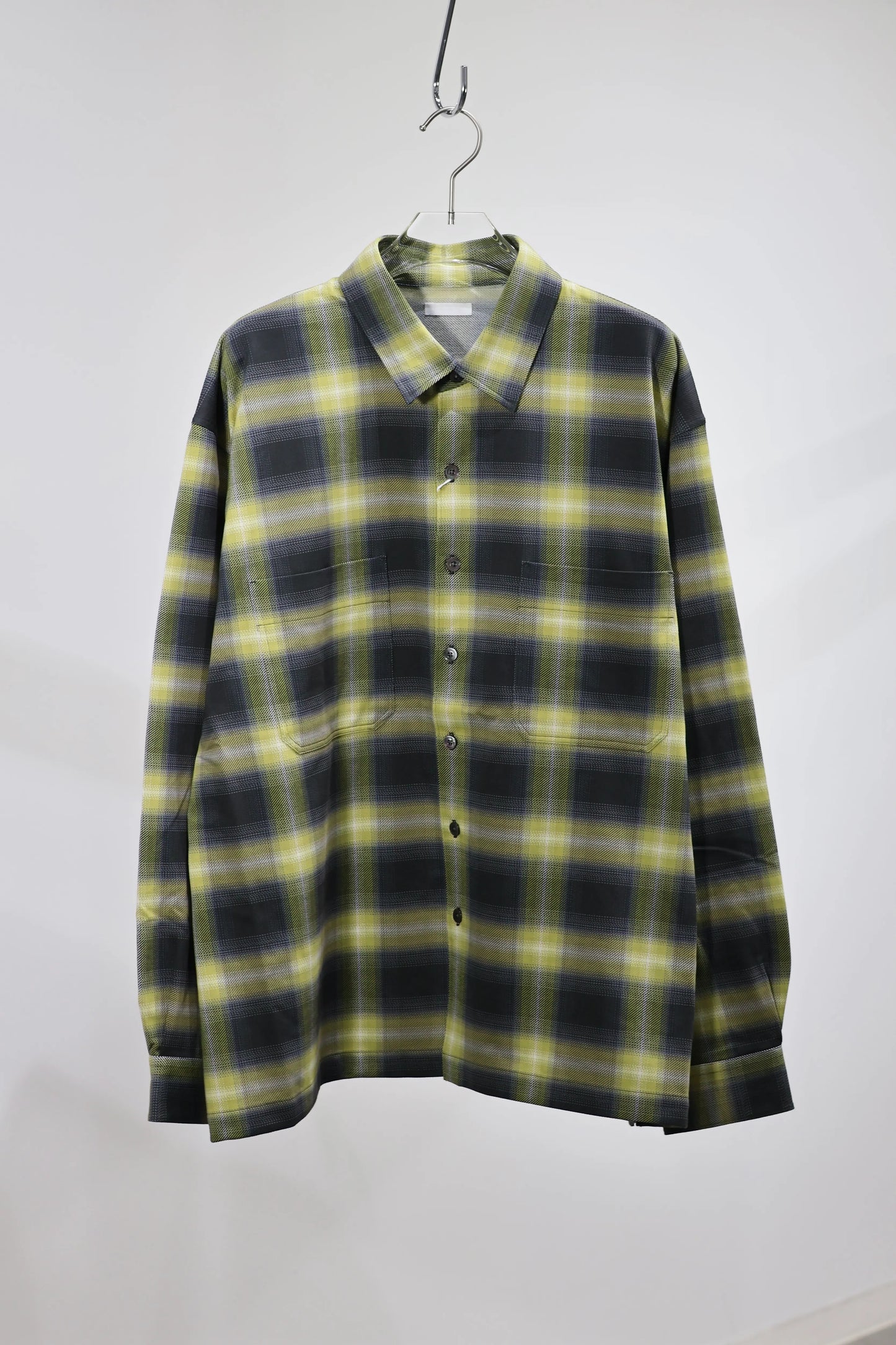 KANEMASA PHIL. - 28G Ombre Check Balise Shirt - CHARCOAL YELLOW