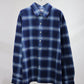 KANEMASA PHIL. - 28G Ombre Check Balise Shirt - NAVY BLUE