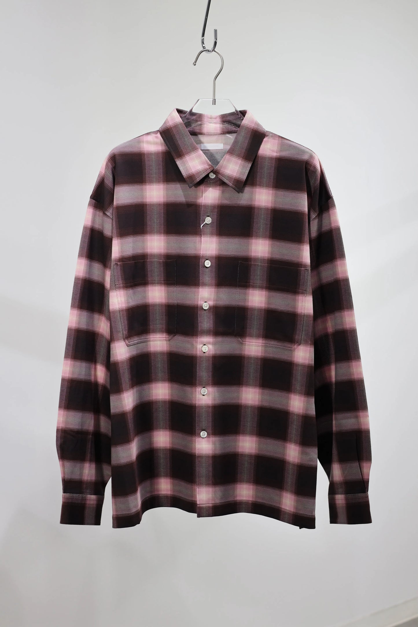 KANEMASA PHIL. - 28G Ombre Check Balise Shirt - PINK BEIGE