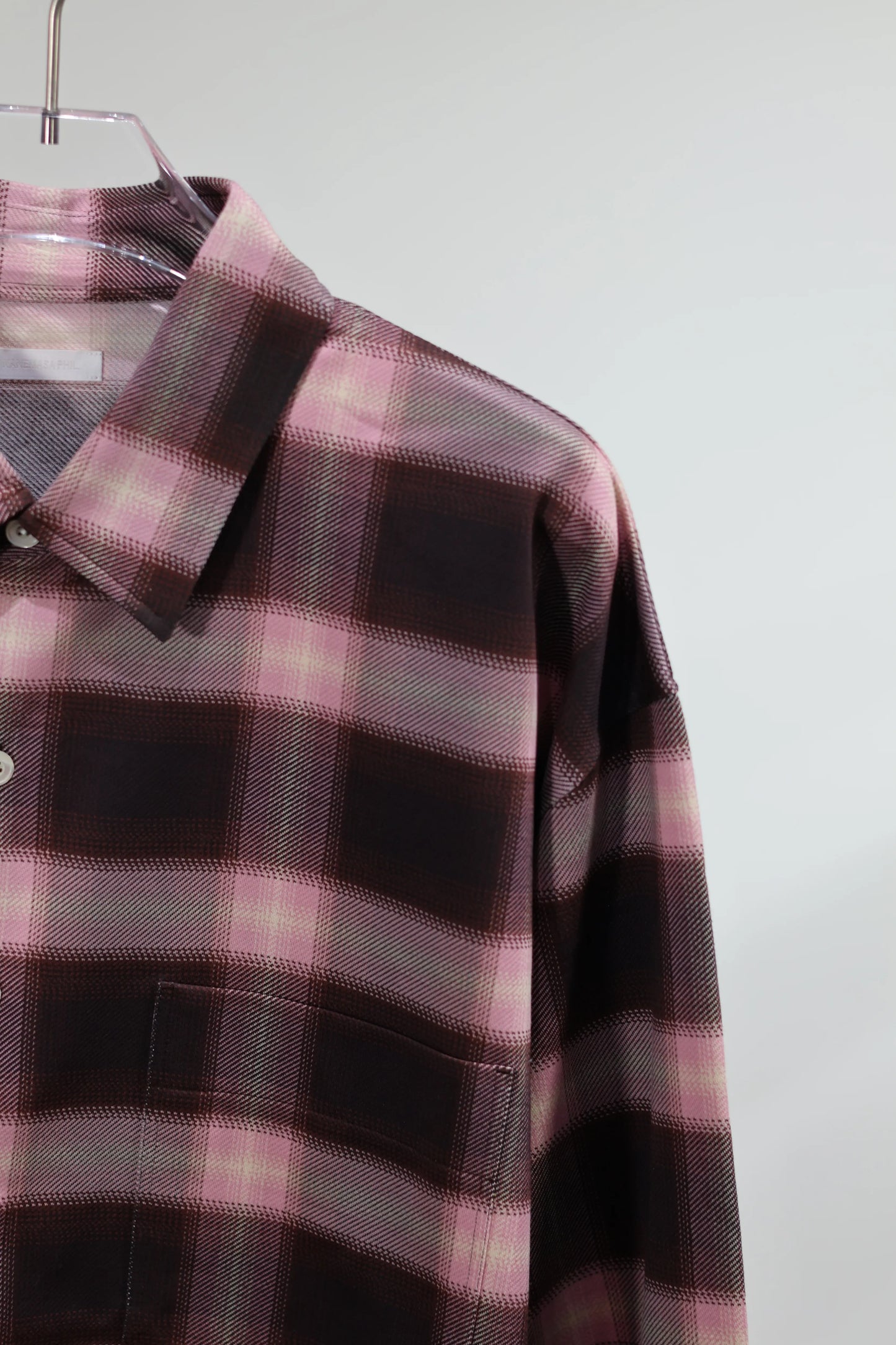 KANEMASA PHIL. - 28G Ombre Check Balise Shirt - PINK BEIGE