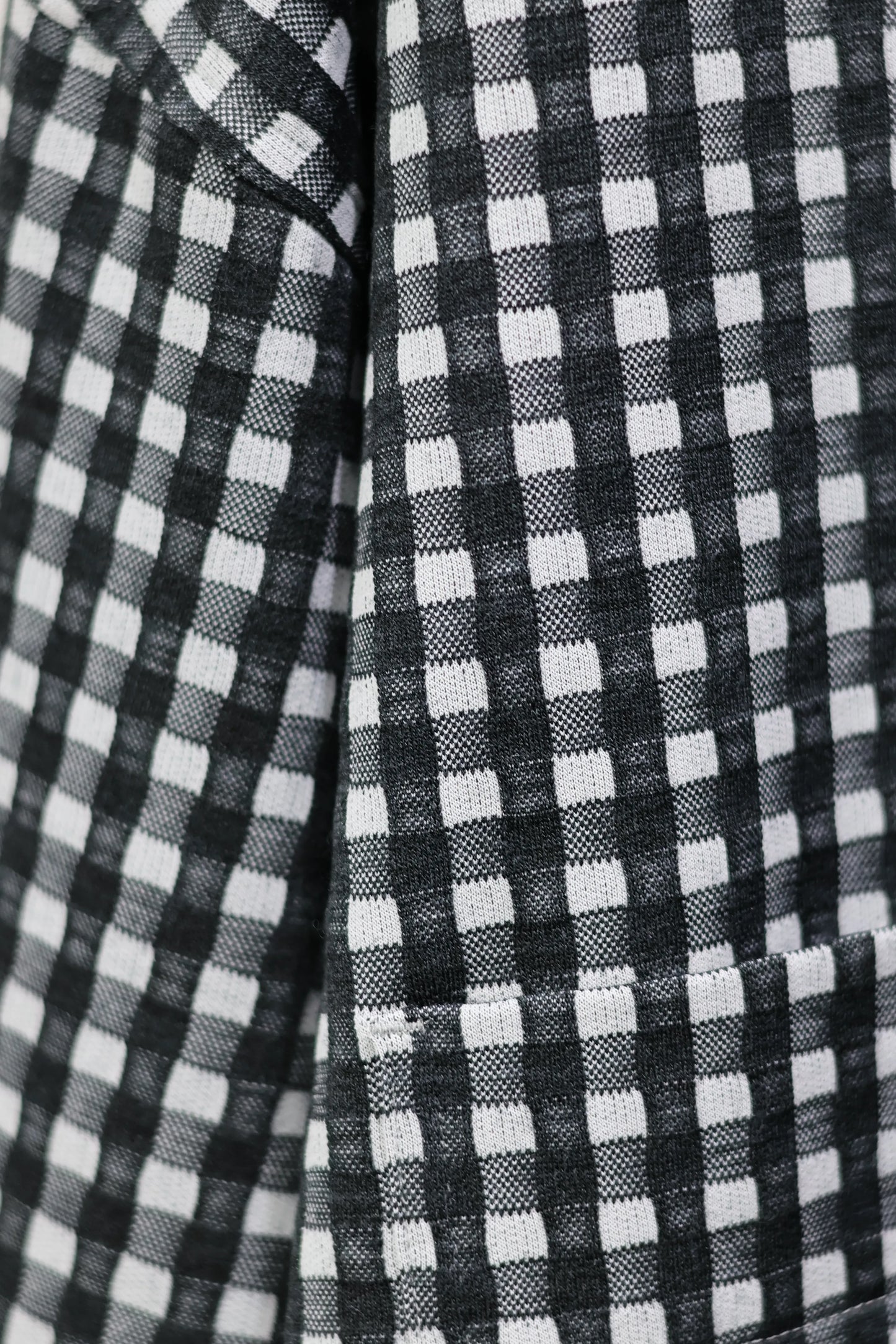 KANEMASA PHIL. - 36G Wool Check Balise Shirt - BLACK WHITE