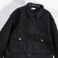 nakedgauge - ONE WASH BLACK DENIM BLOUSON - BLACK