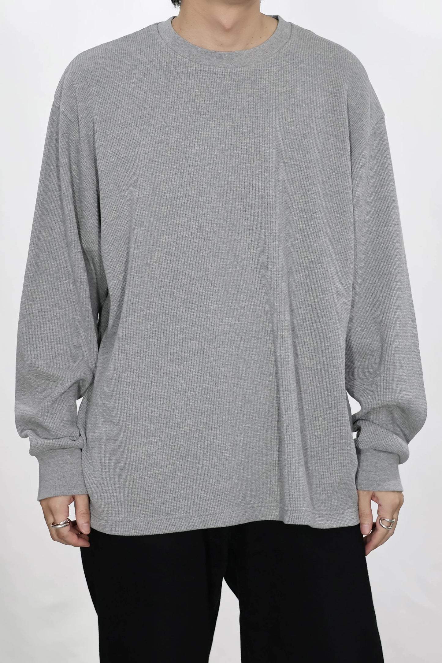 KANEMASA PHIL. - 18G Heather Waffle - GRAY