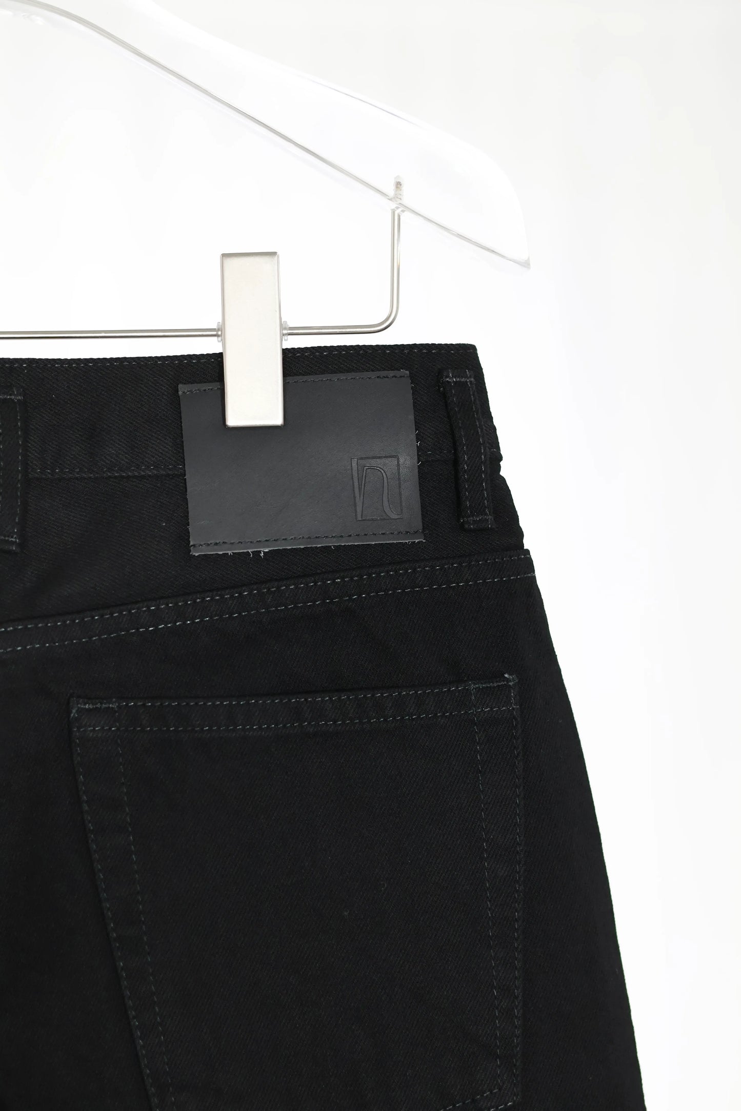 nakedgauge - ONE WASH BLACK DENIM ROBERTS - BLACK