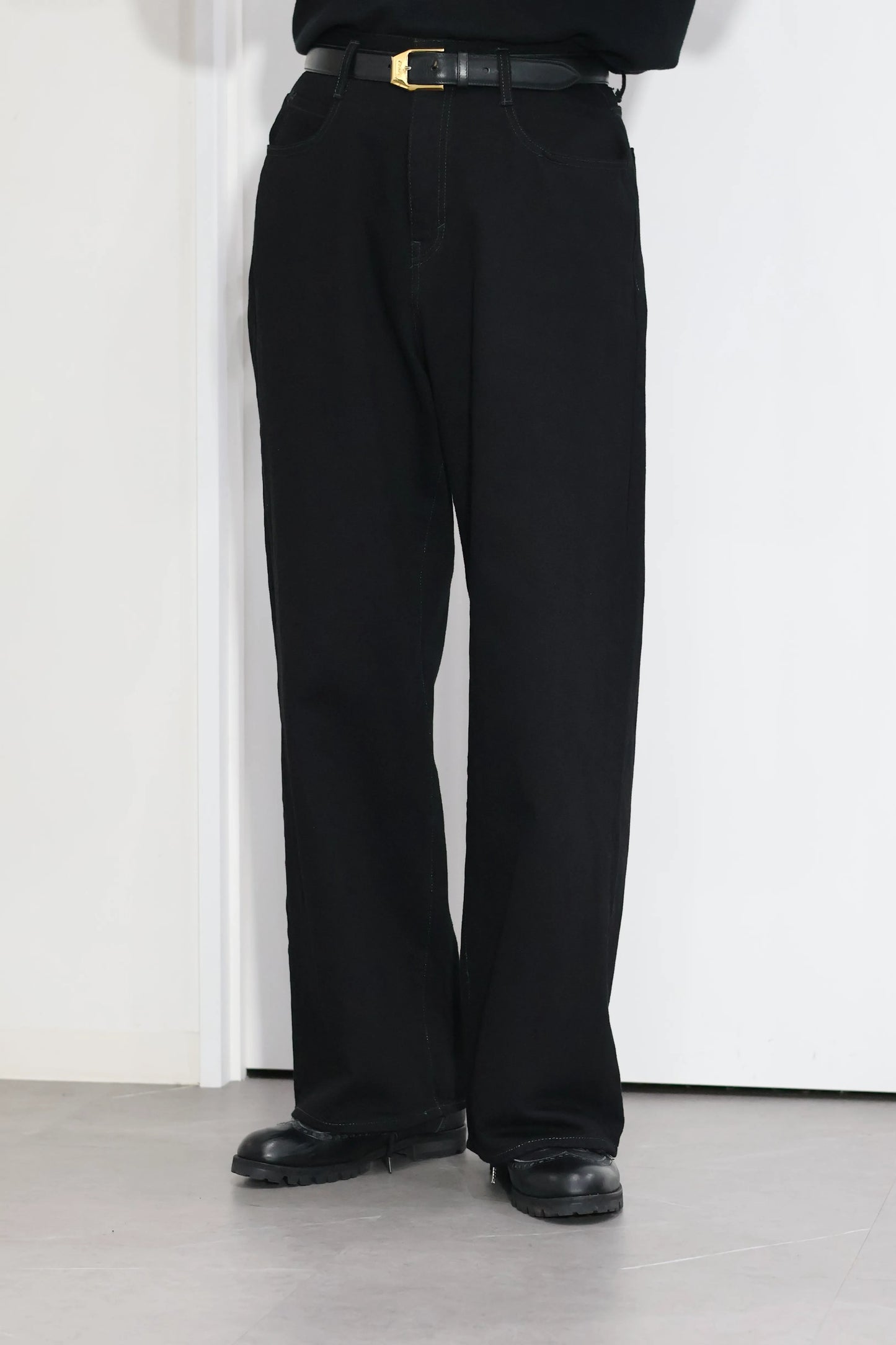 nakedgauge - ONE WASH BLACK DENIM ASHLEY JEANS - BLACK