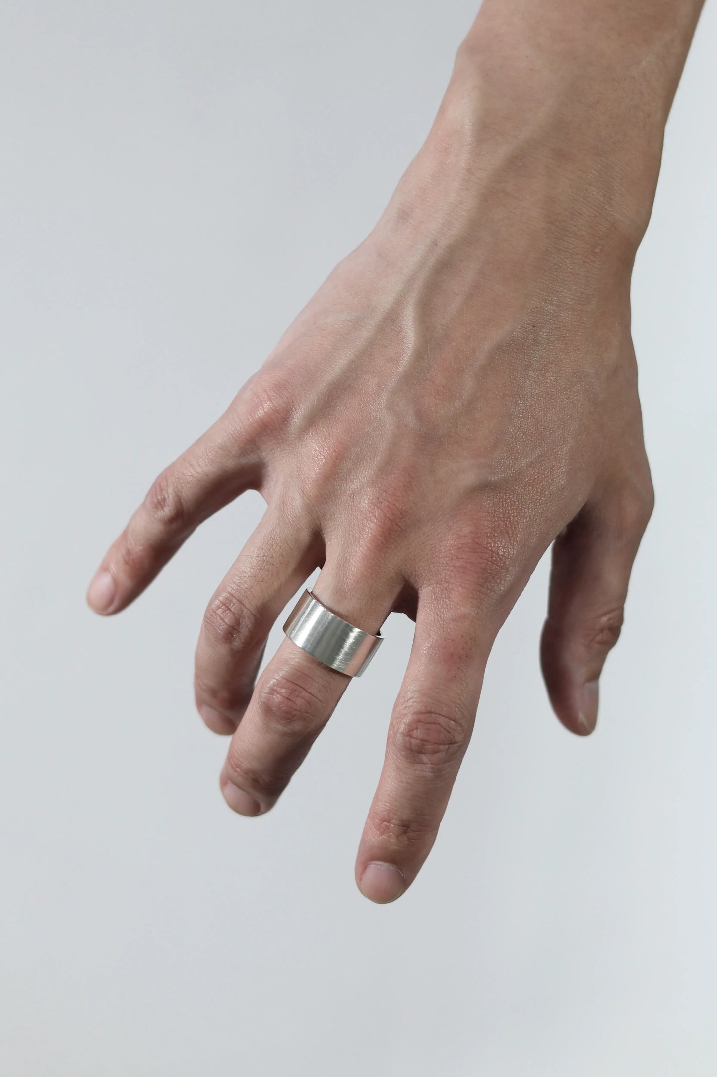 WAKAN SILVER SMITH - 12mm Matte ring  - R-060