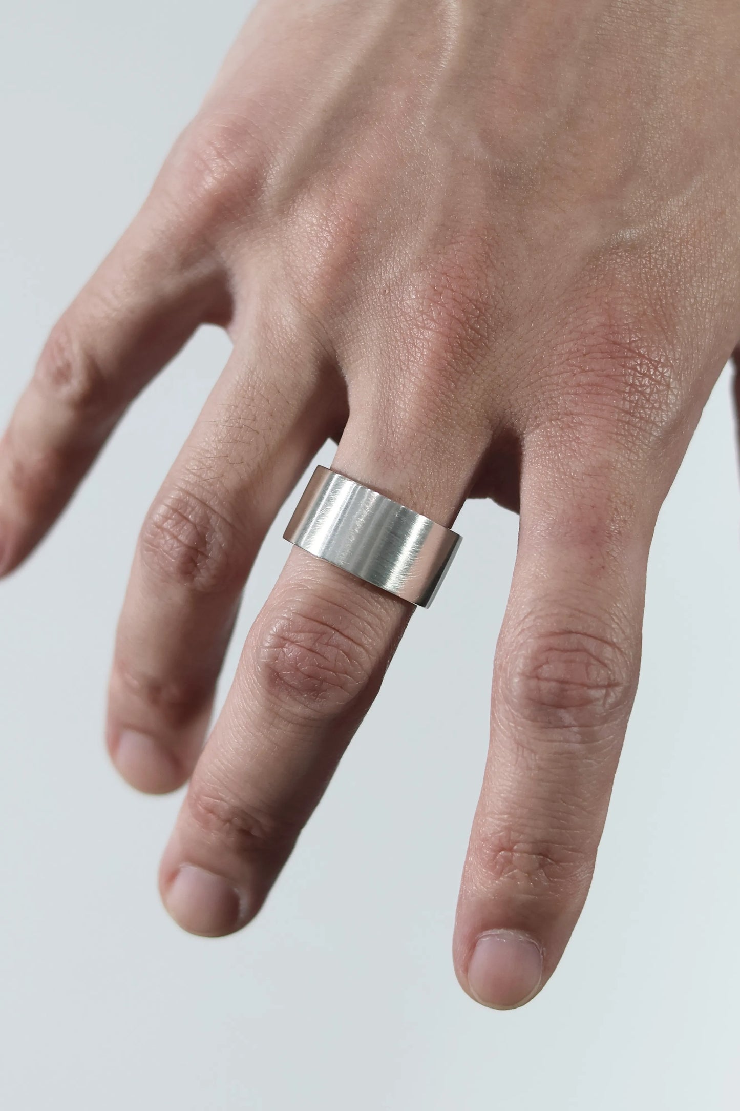 WAKAN SILVER SMITH - 12mm Matte ring  - R-060