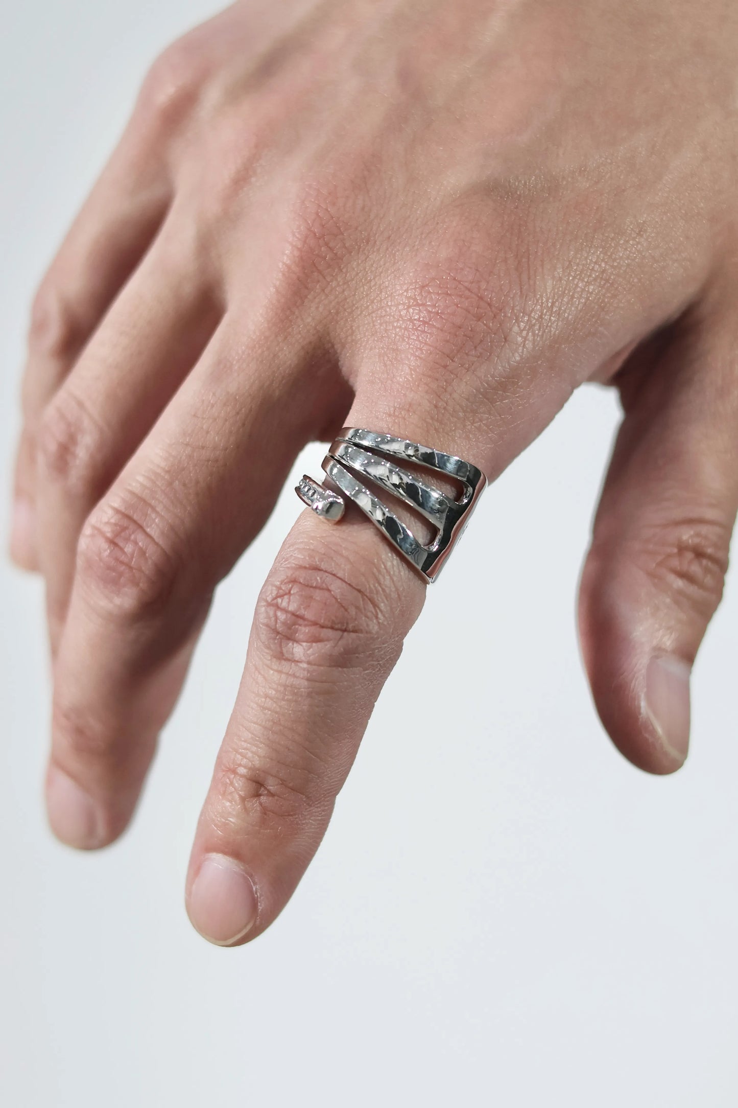 WAKAN SILVER SMITH - Cutlery fork ring S - R-082