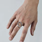 WAKAN SILVER SMITH - See through curve ring M  - R-061