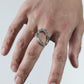 WAKAN SILVER SMITH - See through curve ring M  - R-061