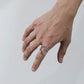 WAKAN SILVER SMITH - See through curve ring M  - R-061