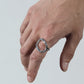 WAKAN SILVER SMITH - See through curve ring M  - R-061