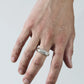 WAKAN SILVER SMITH - Arabesque half round ring M - R-064