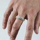 WAKAN SILVER SMITH - Arabesque half round ring M - R-064