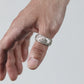 WAKAN SILVER SMITH - Arabesque half round ring L - R-065