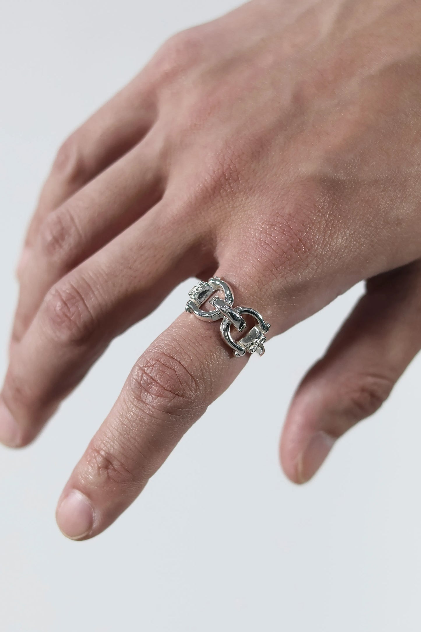 WAKAN SILVER SMITH - Horse bit ring - R-086