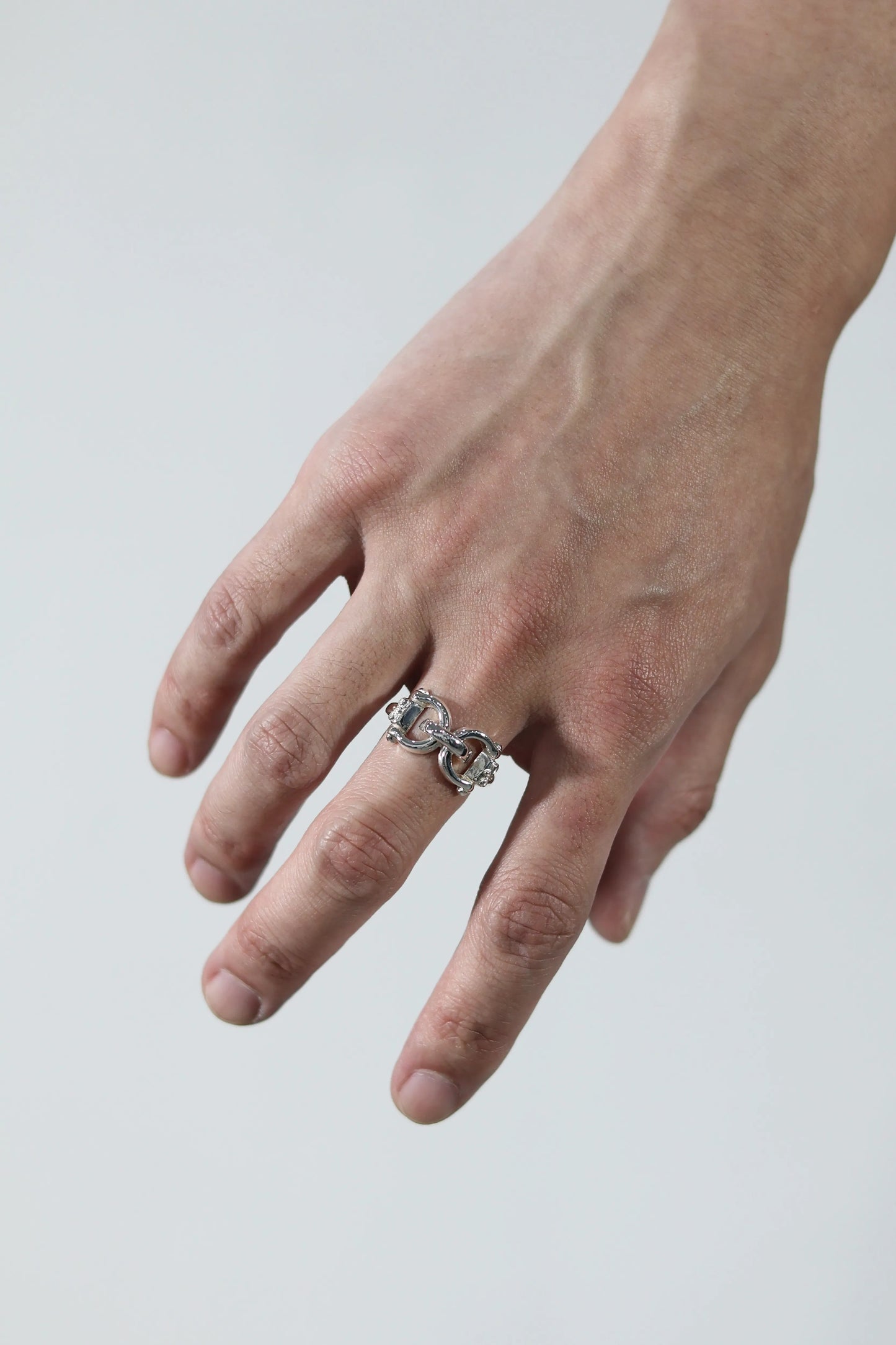 WAKAN SILVER SMITH - Horse bit ring - R-086