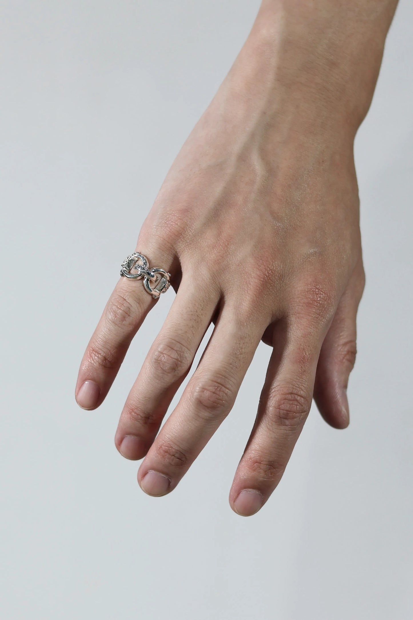 WAKAN SILVER SMITH - Horse bit ring - R-086