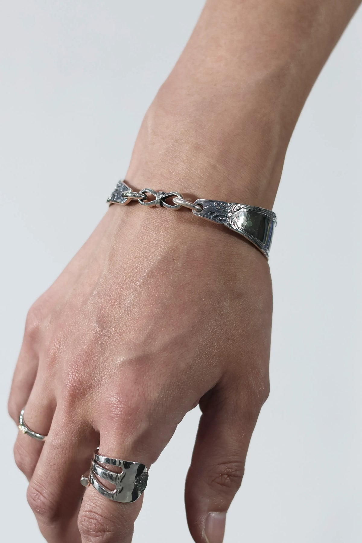 WAKAN SILVER SMITH - Double cutlery bracelet - BN-088