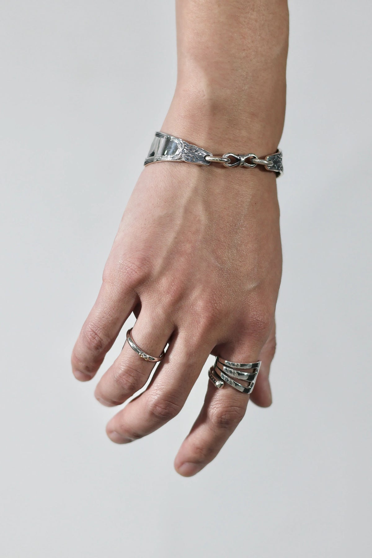 WAKAN SILVER SMITH - Double cutlery bracelet - BN-088