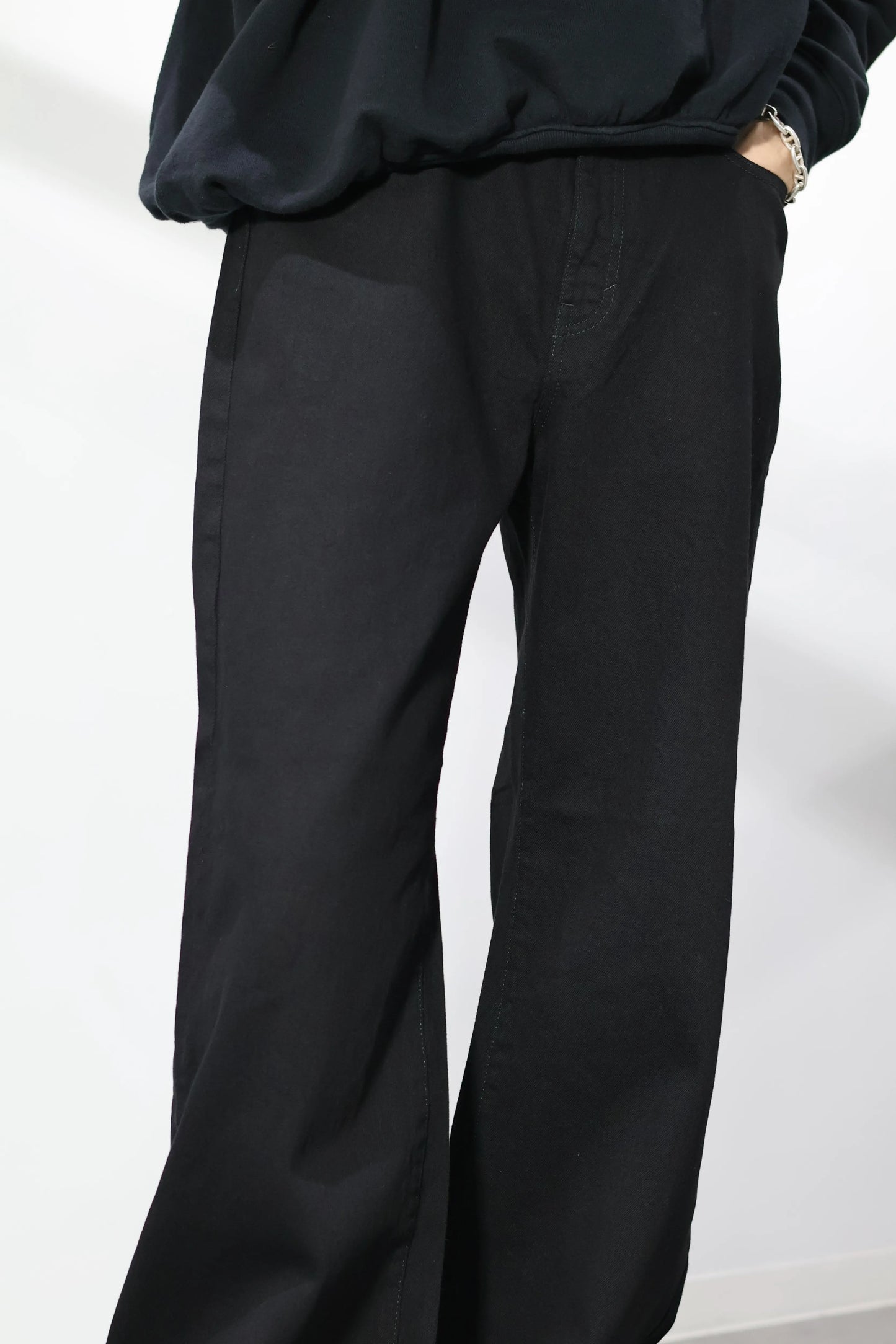 nakedgauge - ONE WASH BLACK DENIM ROBERTS - BLACK