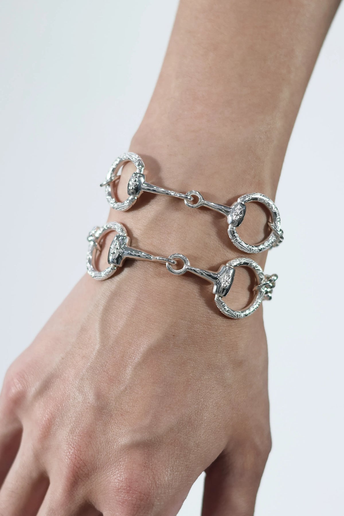 WAKAN SILVER SMITH - Horse bit bracelet L - BN-082