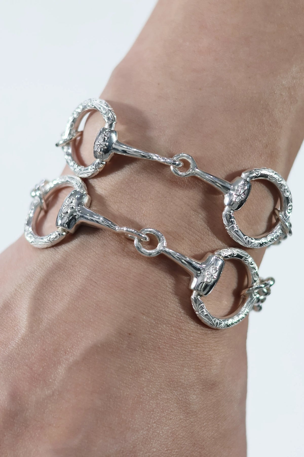 WAKAN SILVER SMITH - Horse bit bracelet L - BN-082
