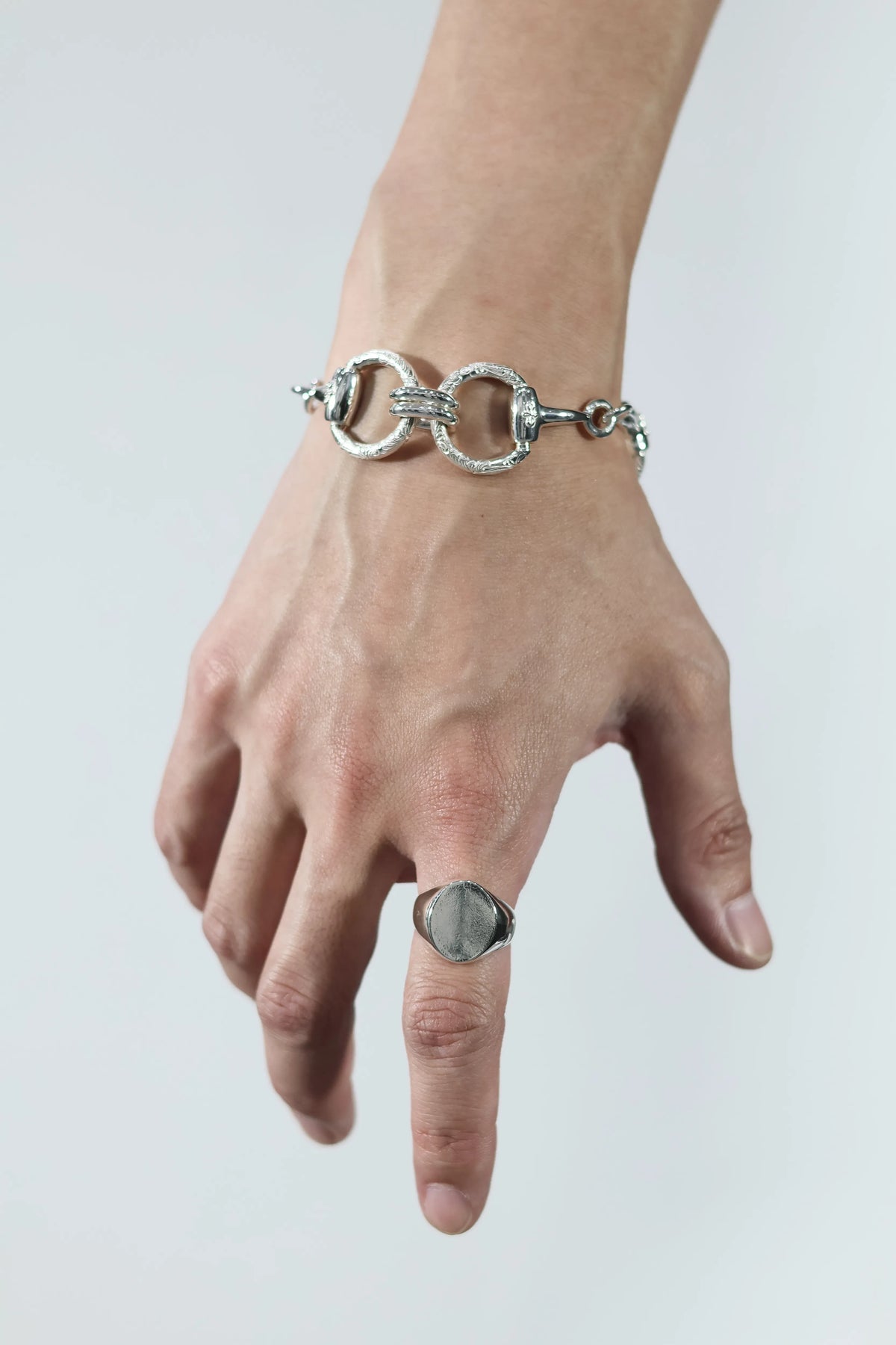 WAKAN SILVER SMITH - Horse bit bracelet (double) - BN-080