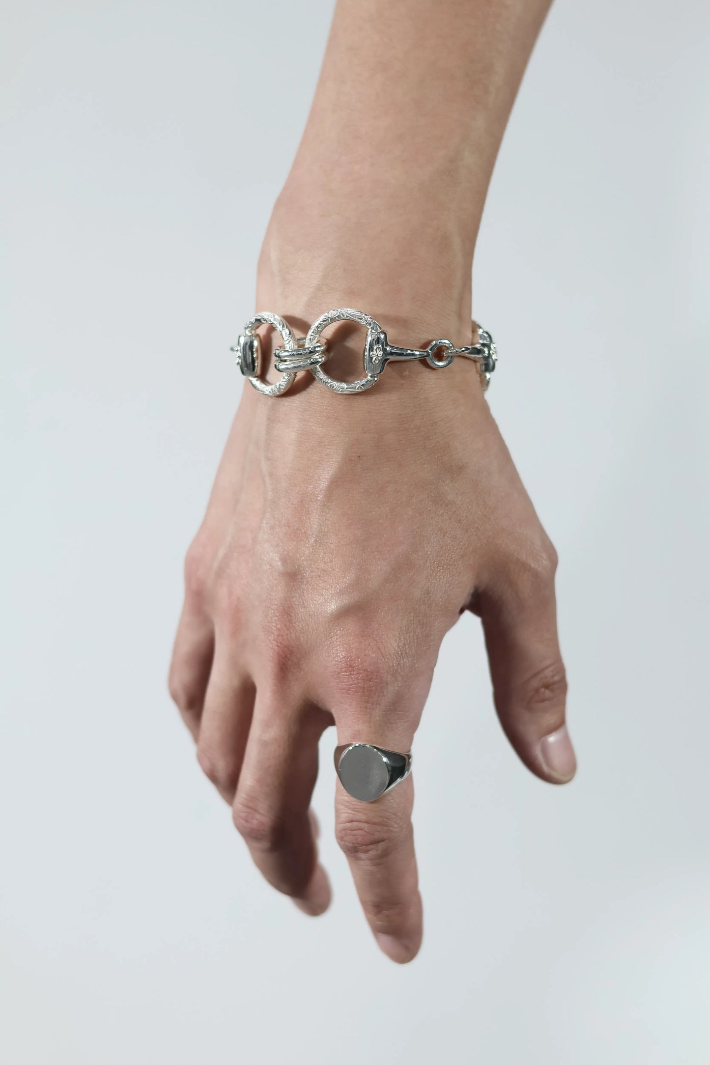 WAKAN SILVER SMITH - Horse bit bracelet (double) - BN-080