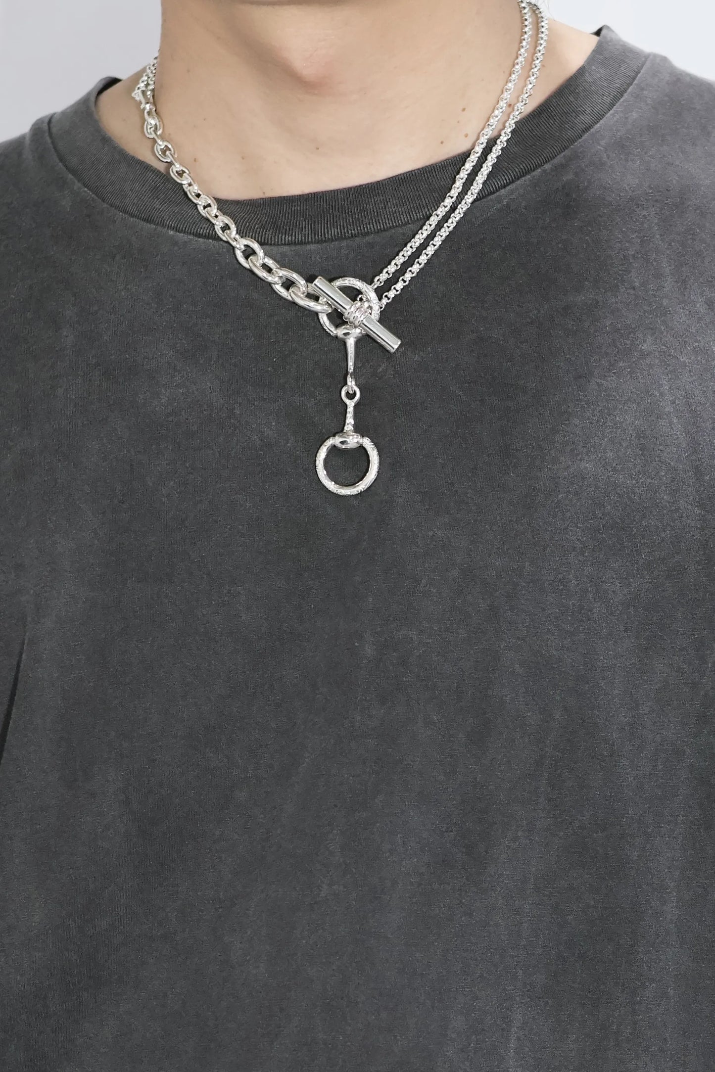 WAKAN SILVER SMITH - Horse bit 3way necklace - C-036