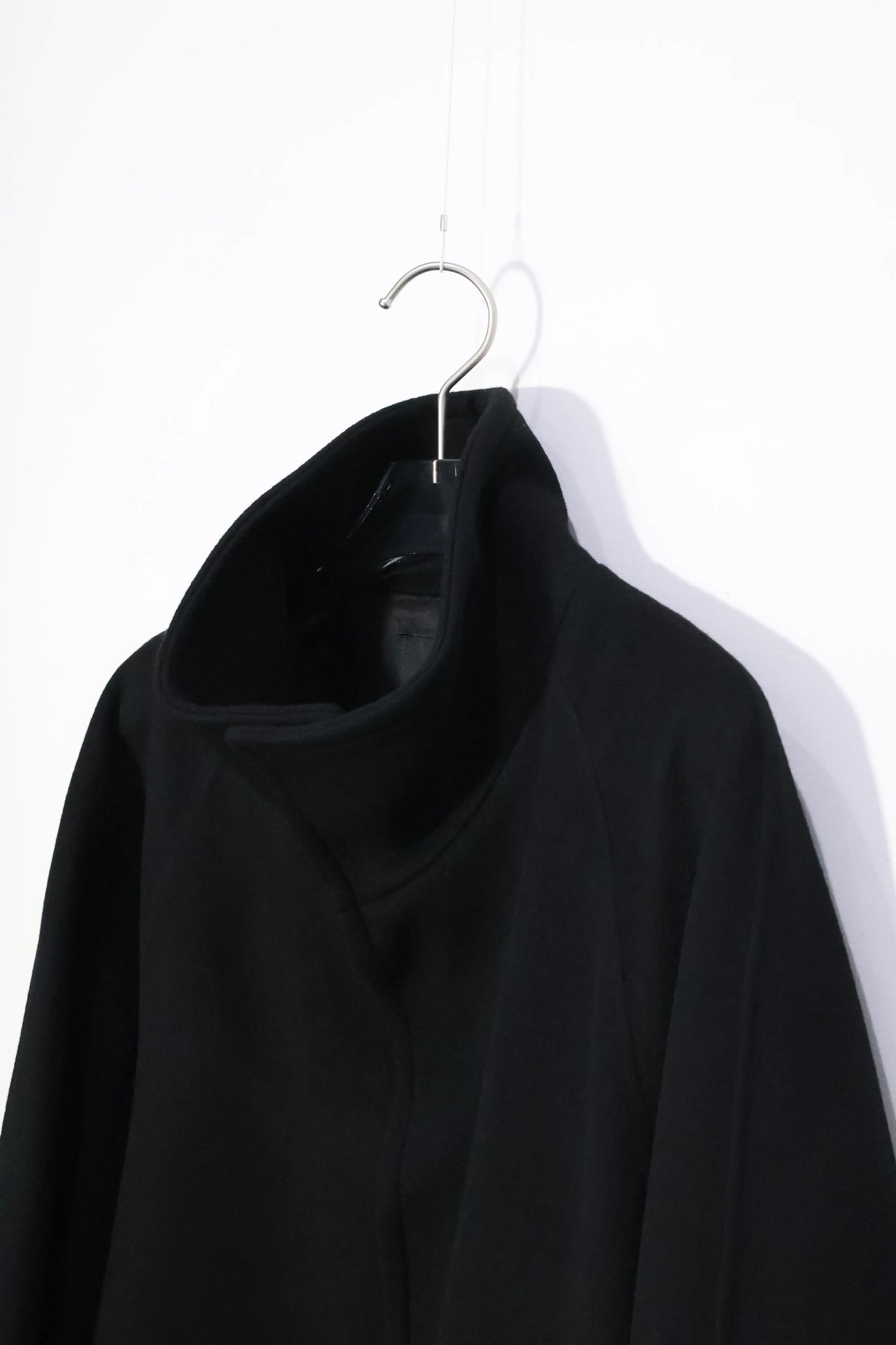 08Sircus - Wool double face rever short coat - BLACK