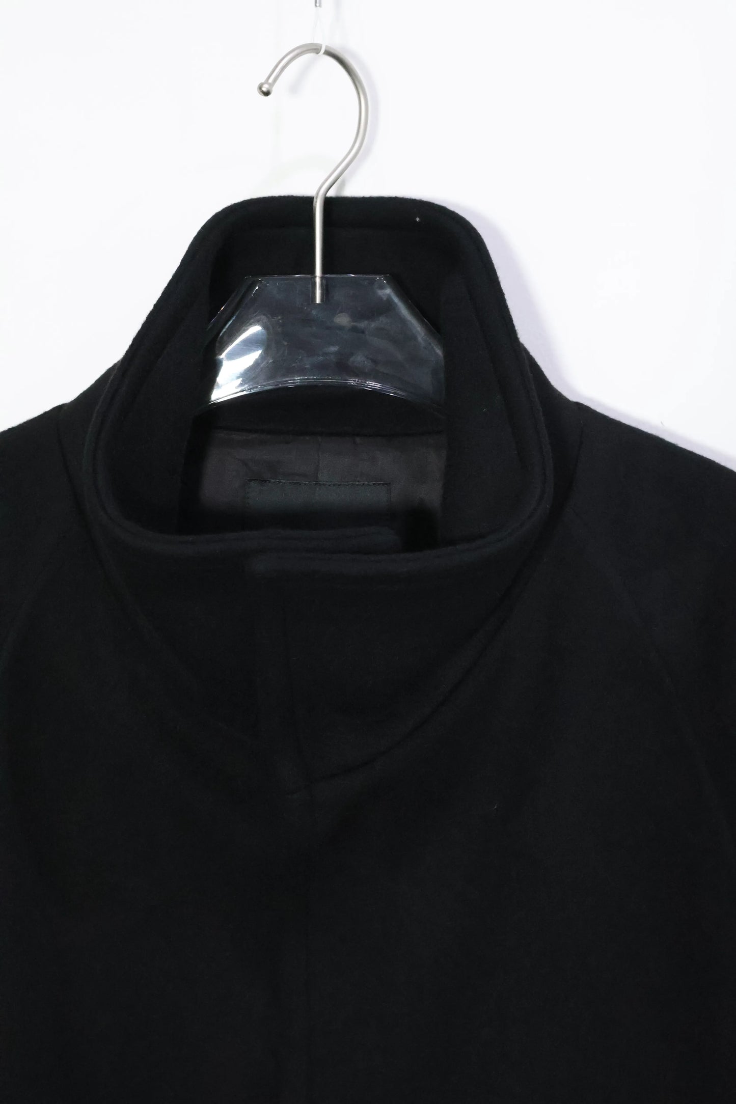 08Sircus - Wool double face rever short coat - BLACK