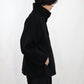 08Sircus - Wool double face rever short coat - BLACK