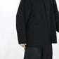 08Sircus - Wool double face rever short coat - BLACK