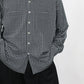 KANEMASA PHIL. - 36G Wool Check Balise Shirt - BLACK WHITE