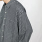 KANEMASA PHIL. - 36G Wool Check Balise Shirt - BLACK WHITE