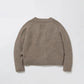 nakedgauge - COMFORT BLEND YARN JAPANESE BAND CARDIGAN - BROWN