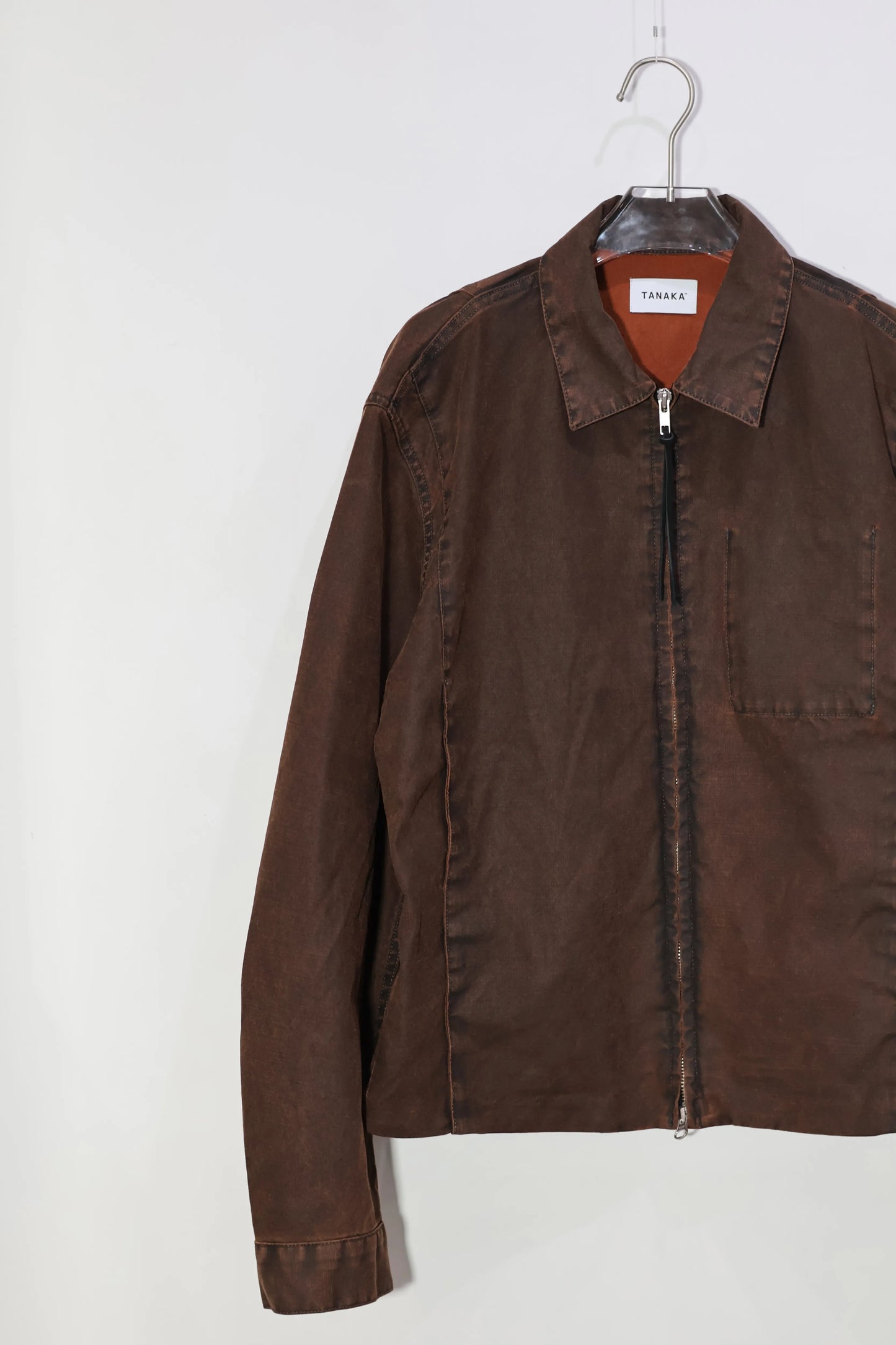 TANAKA - UTILITY JEAN JACKET - BROWN CANVAS