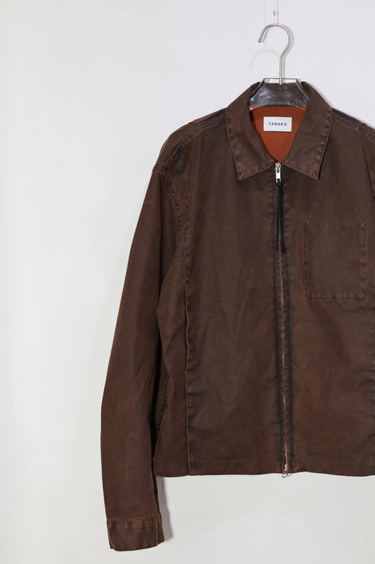 TANAKA - UTILITY JEAN JACKET - BROWN CANVAS