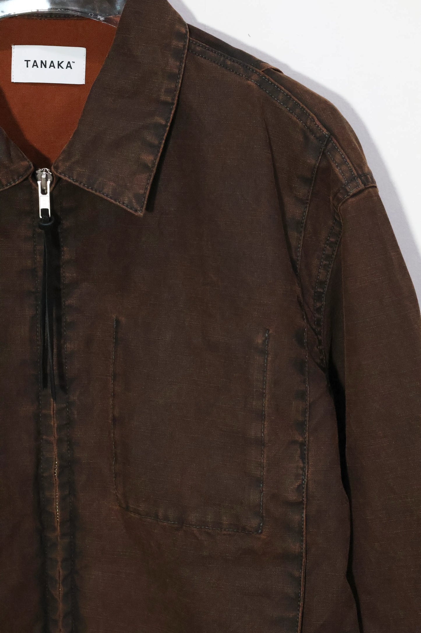 TANAKA - UTILITY JEAN JACKET - BROWN CANVAS