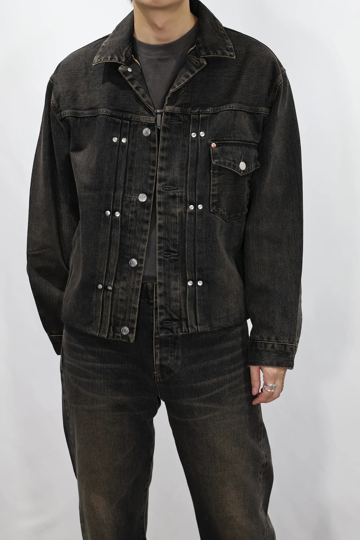 TANAKA - THE JEAN JACKET - DUSTY BLACK