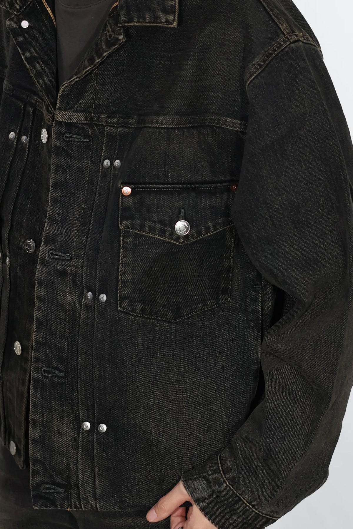 TANAKA - THE JEAN JACKET - DUSTY BLACK