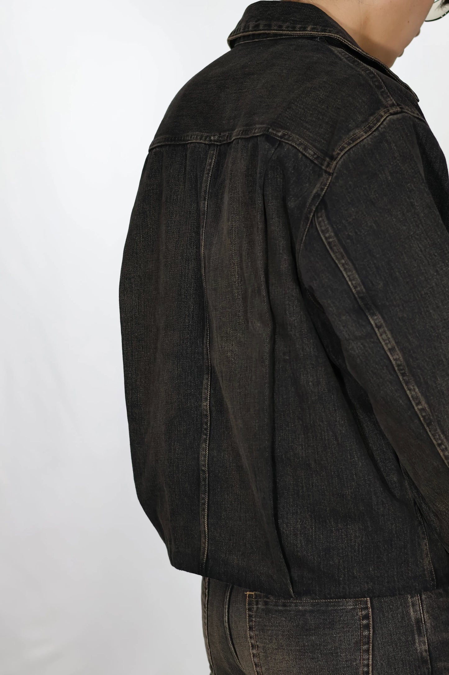 TANAKA - THE JEAN JACKET - DUSTY BLACK