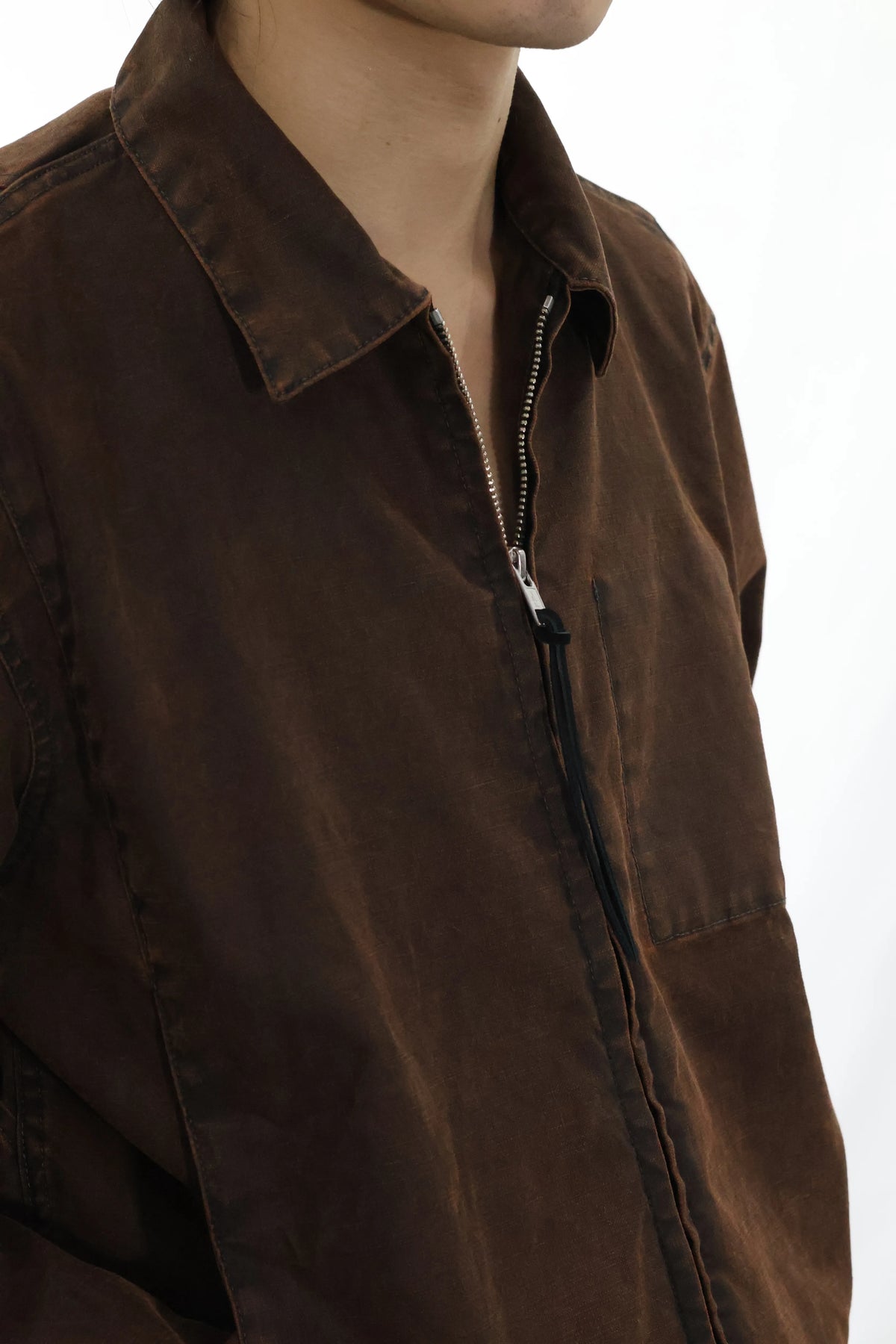 TANAKA - UTILITY JEAN JACKET - BROWN CANVAS
