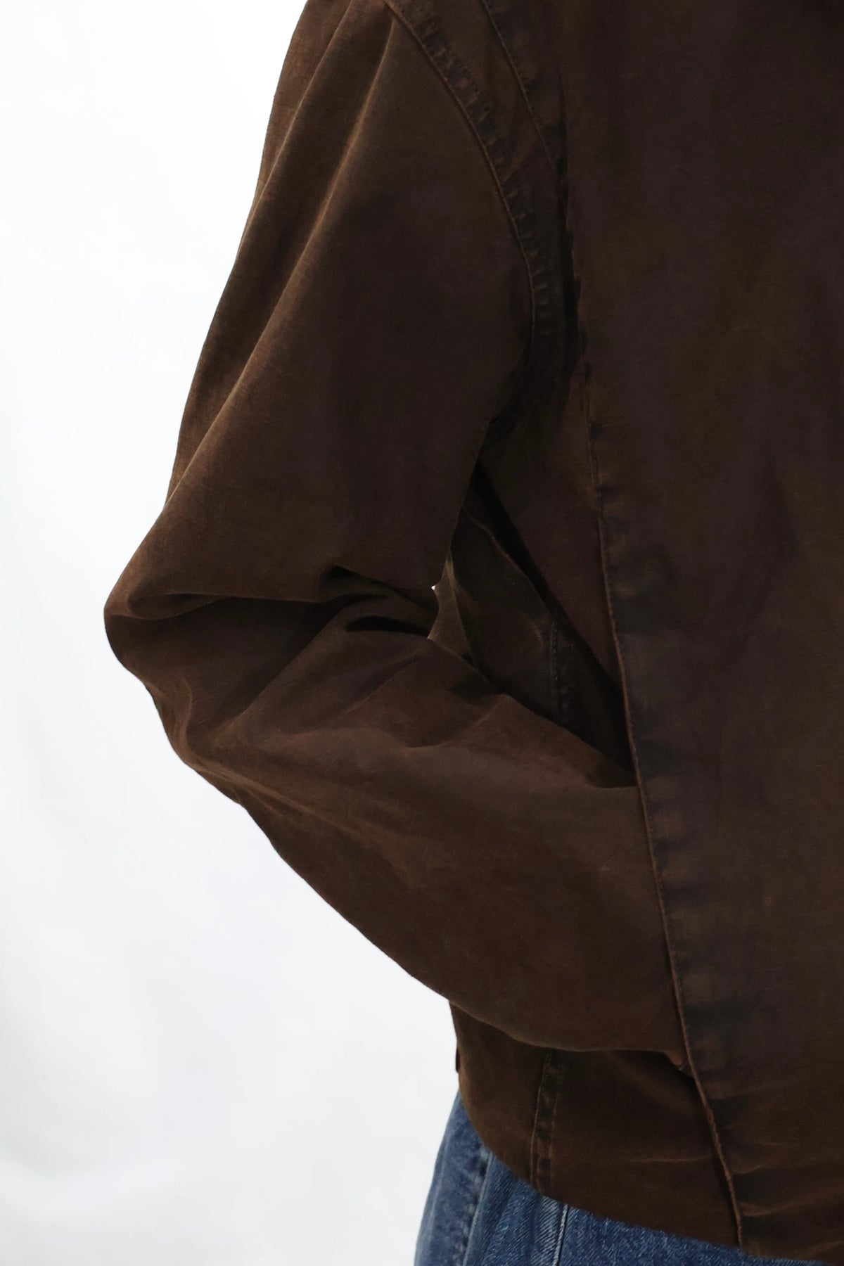 TANAKA - UTILITY JEAN JACKET - BROWN CANVAS