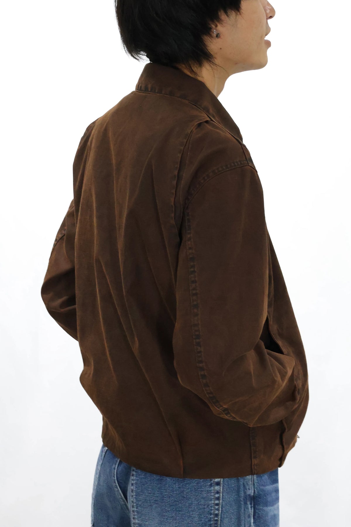 TANAKA - UTILITY JEAN JACKET - BROWN CANVAS